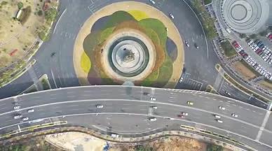 赣州城市地标九条龙立交高清航拍视频的预览图